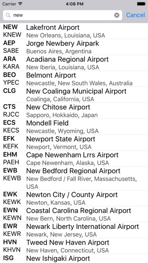 Airport Codes