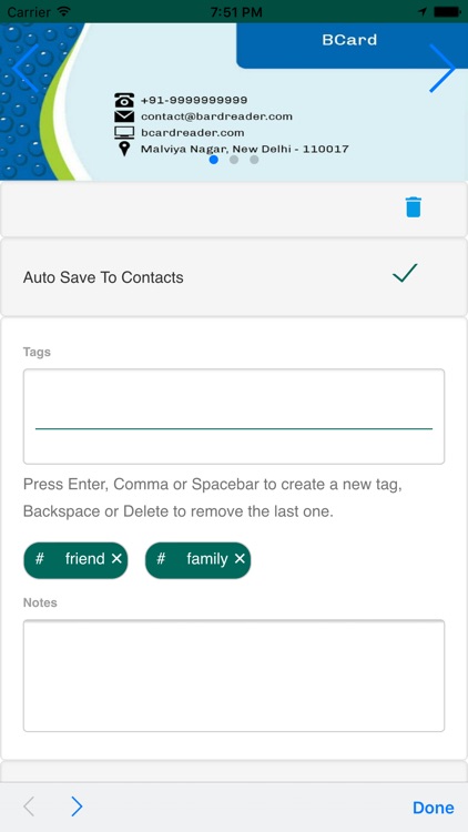 BCard Business Card Reader