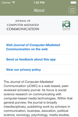 Journal of Computer-Mediated Communication screenshot 2