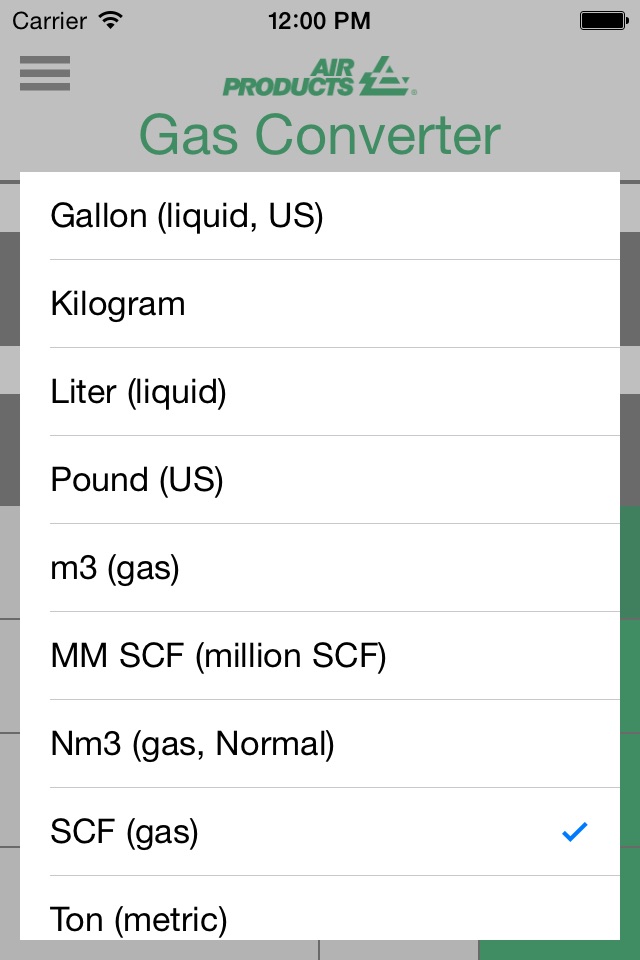 Air Products Gas Converter screenshot 2