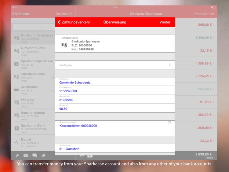 Sparkasse+ for iPad