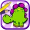 Kids paint and color animals dinosaurs coloring book