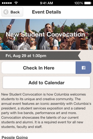 Columbia Events screenshot 3