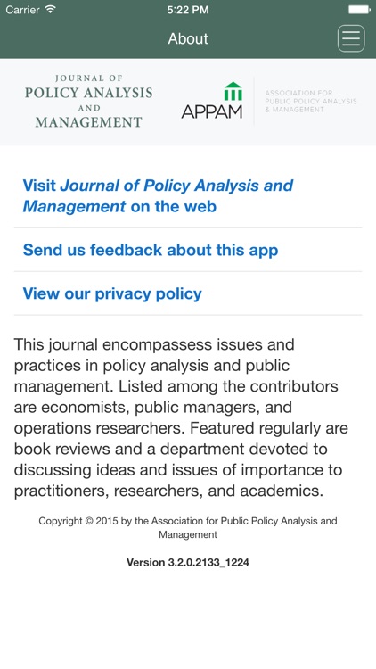 Journal of Policy Analysis and Management