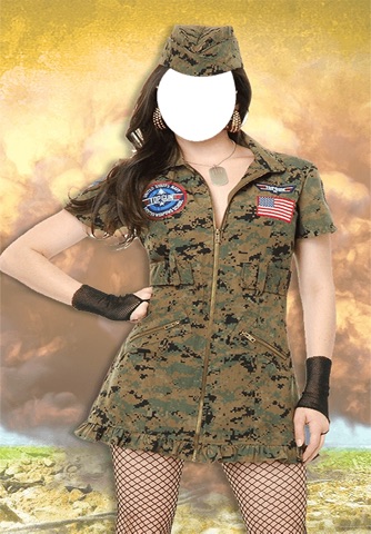 Women Army Photo Suit New screenshot 2