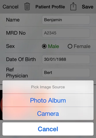 MII Ret Cam - Patient Profile screenshot 2