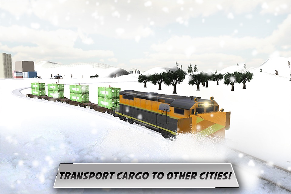 Snow Plow Rescue Train Driving 3D Simulator screenshot 4