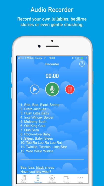 SleepHero: Baby Sleep App with White Noise Sound Machine and Voice Recorder
