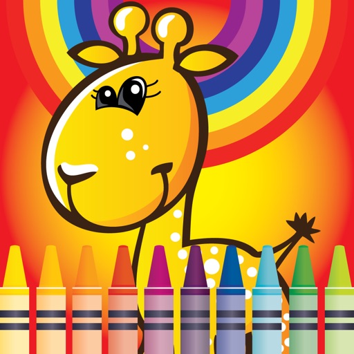 Coloring Cute Animals Zoo fun doodling book for boy and girl iOS App