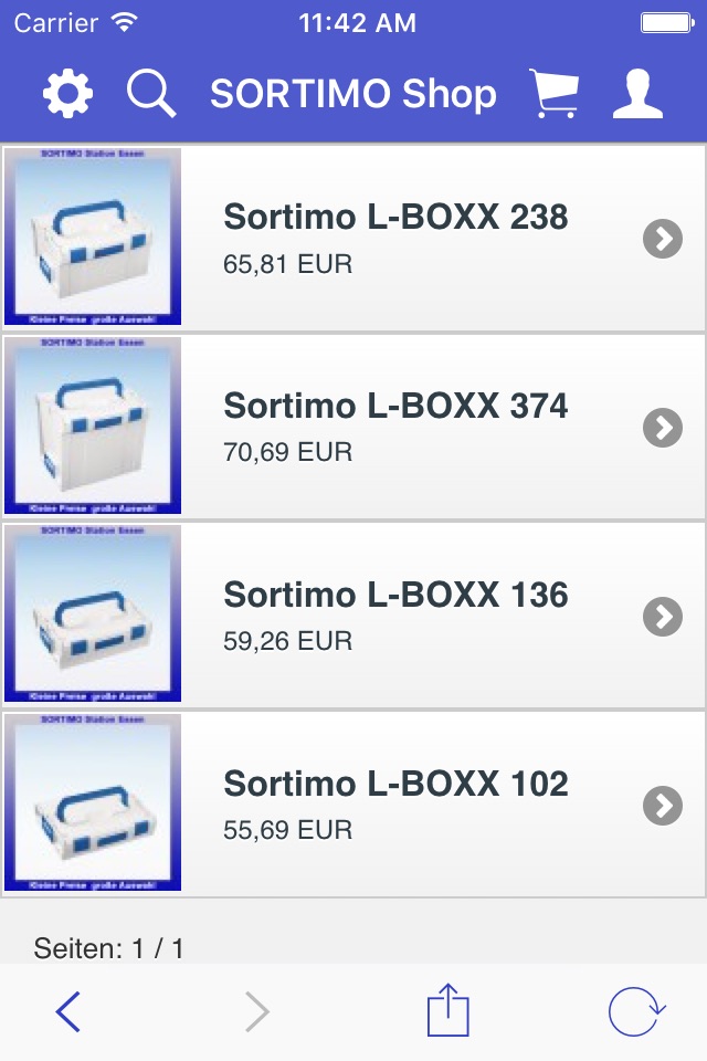 SORTIMO Onlineshop screenshot 3