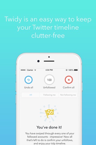 Twidy - Simple Unfollower for Twitter | Tidy Your Timeline! screenshot 2