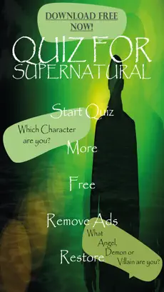 Screenshot 1 Personality Quiz for Supernatural Fans iphone