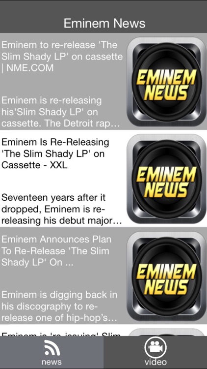 News App - for Eminem