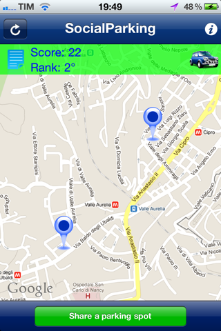 SocialParking - L'App Sociale che ti trova Parcheggio screenshot 2