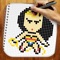 Easy Draw Super Heroes Pixel
