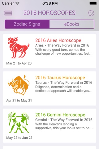 2016 Zodiac Horoscope screenshot 2