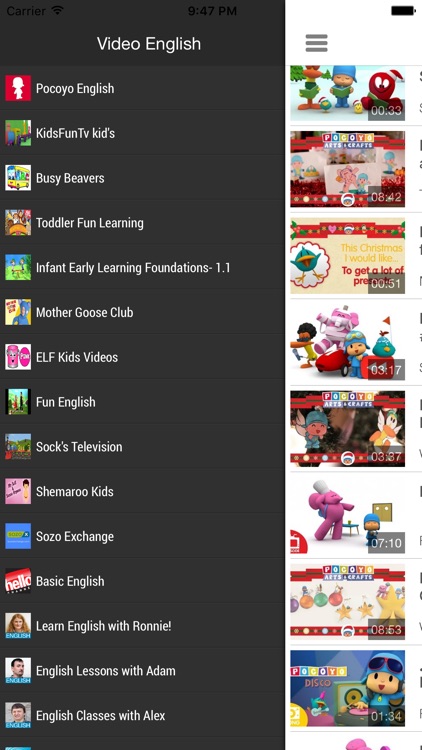 Videos to learn English for kids