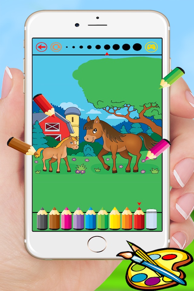 Farm & Animals coloring book - drawing free game for kids screenshot 3