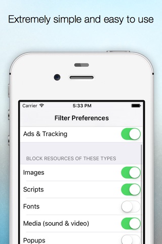 Filter Blocker: No Ads, No Tracking, Purify Safari Browsing screenshot 2
