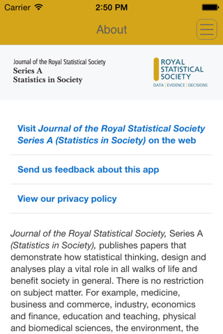 Journal of the Royal Statistical Society Series A (Statistics in Society) screenshot 2