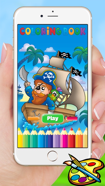 Pirate Coloring Book - Sea Drawing for Kids Free Games