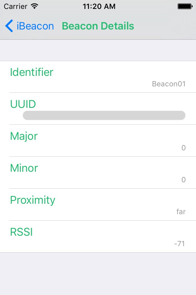 iBeacon Mobile App screenshot 4