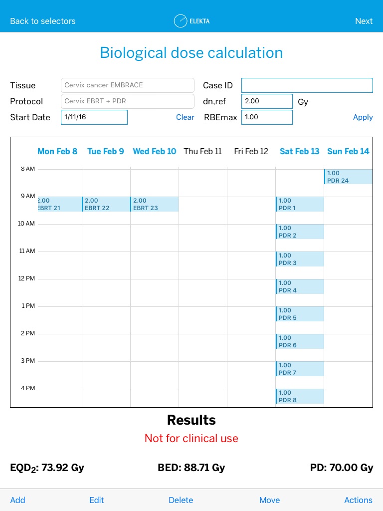 Radiobiological Dose Calculator from Elekta screenshot 3