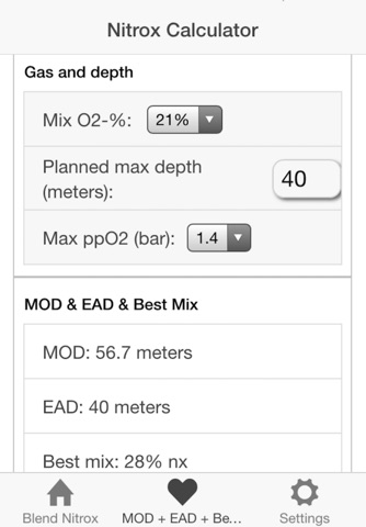 TKL Nitrox Calculator screenshot 4