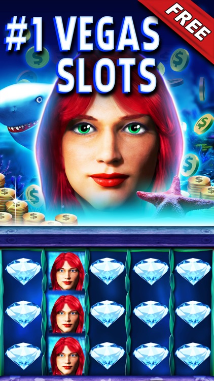 Vegas SLOTS - Mermaid Queen Casino! Win Big with Gold Fish Jackpots in the Heart of Atlantis!