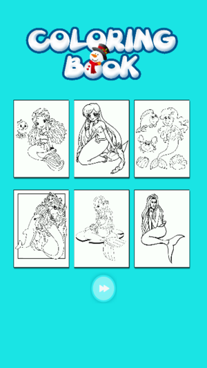 Kids Coloring Book - Cute Cartoon Mermaid 6(圖1)-速報App