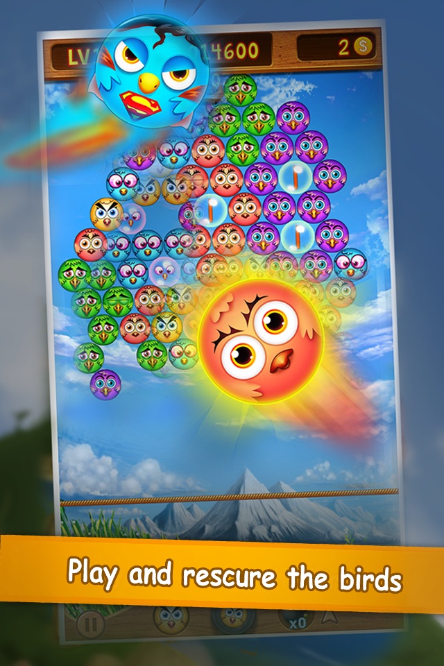 Bubble Bird Shooter: Bird Kingdom screenshot 2
