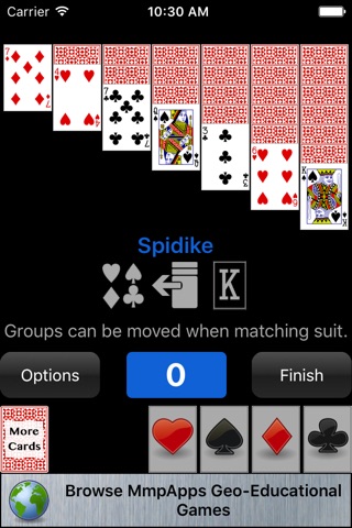 Spidike Solitaire screenshot 2
