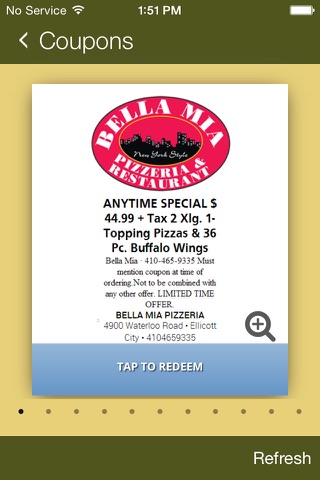 Bella Mia Pizzeria Restaurant screenshot 3
