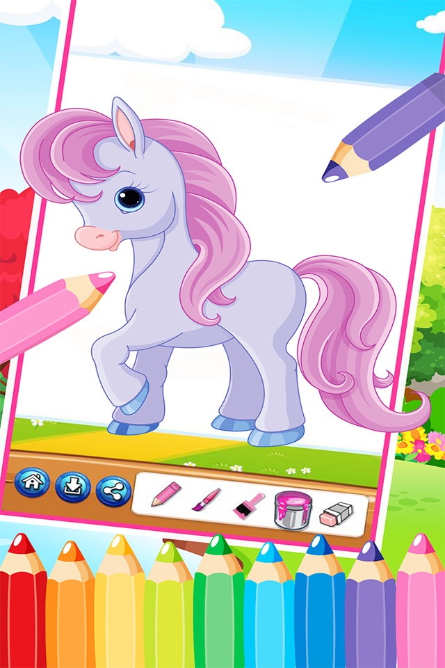 pony princess free printable coloring pages for girls kids screenshot 2