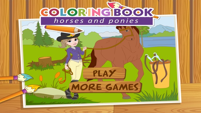 Coloringbook Horses  – Color, design and