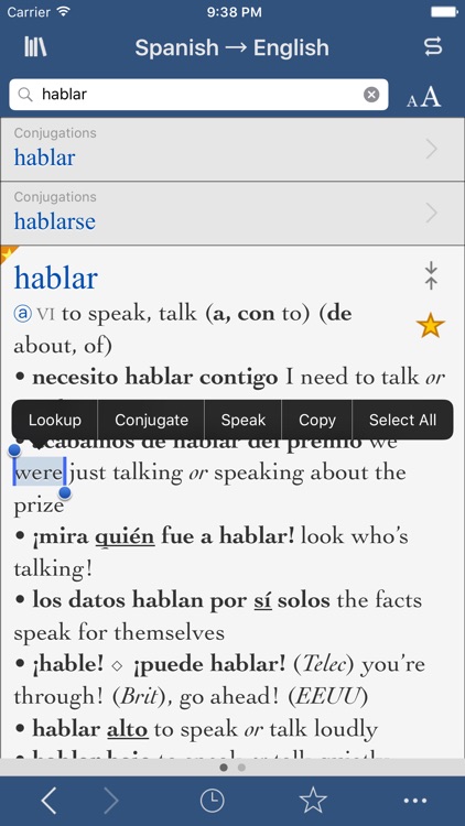 Collins Spanish-English Translation Dictionary and Verbs