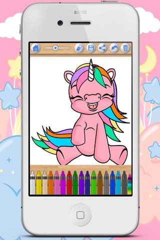 Unicorns – Pony Coloring Book screenshot 2
