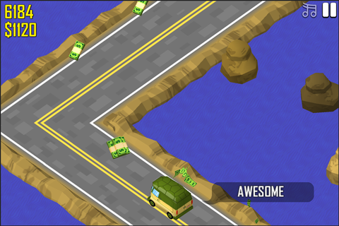 Pixel Van - Blocky Road Getaway screenshot 2
