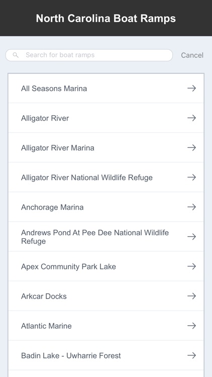 North Carolina Boat Ramps & Fishing Ramps
