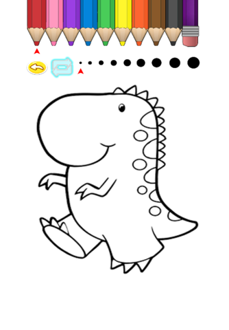 Kids Coloring Book - Cute Cartoon Dinosaur 4 screenshot 3