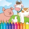 Animals Coloring Book and connect dots - is an addictive educational entertainment for kids of all ages