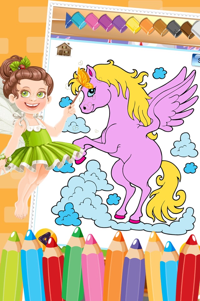 Little Unicorn Colorbook Drawing to Paint Coloring Game for Kids screenshot 4