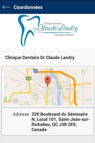 Screenshot of Dr Claude Landry