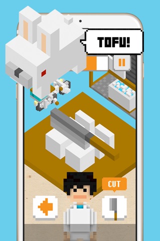 TOFU FIGHT!  | Cut up the tofu rapidly!  An artisan type casual game. screenshot 2