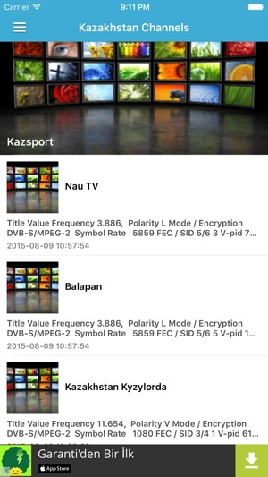 Kazakhstan TV Channels Sat Info(圖2)-速報App