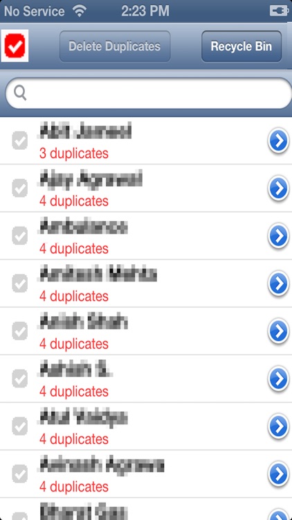 Show Duplicate Contacts