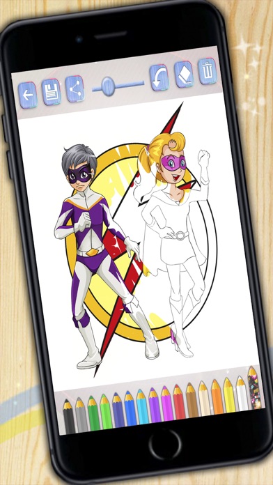 How to cancel & delete Superheroes coloring book. Paint heroes and heroines who save the world from iphone & ipad 1