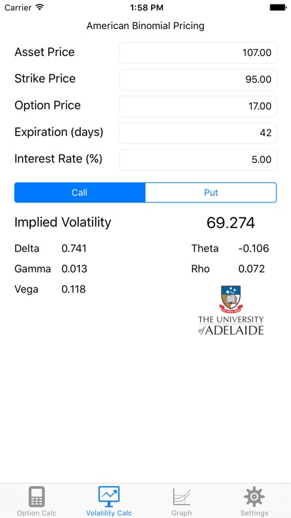 UoA Option Pricer