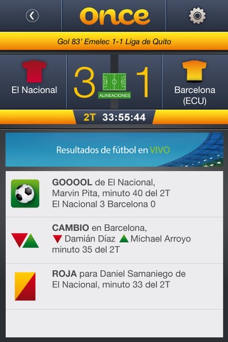 Once Futbol Ecuador screenshot 2