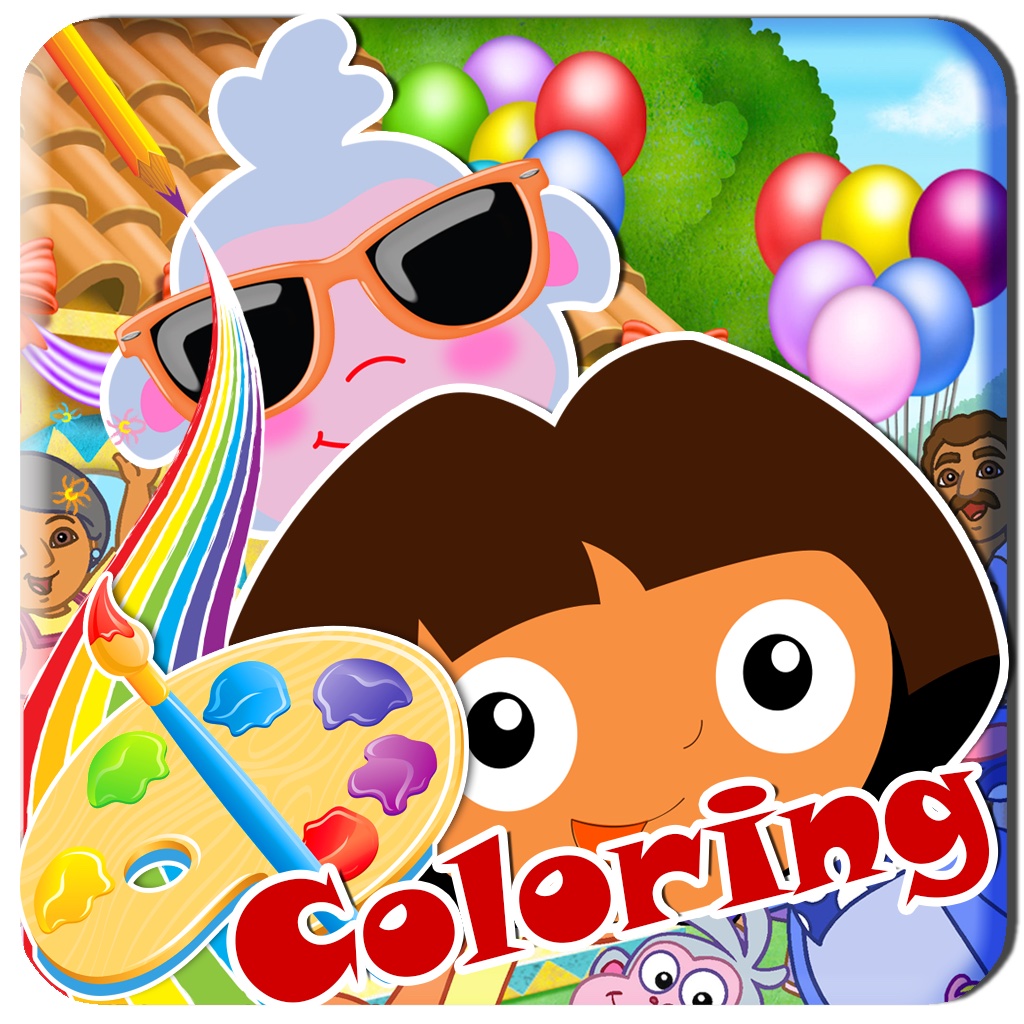 Kids Game Coloring With Dora Explorer Version icon